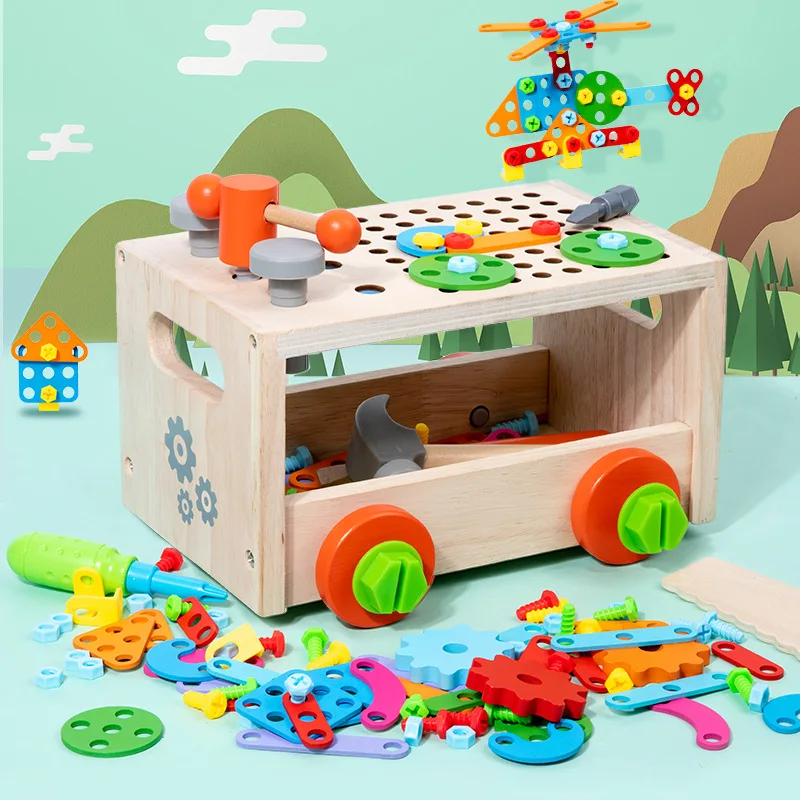 Children's Simulation Repair Toolbox Electric Screwdriver Twisting Screws Assembly and Disassembly Kindergarten suit Toys