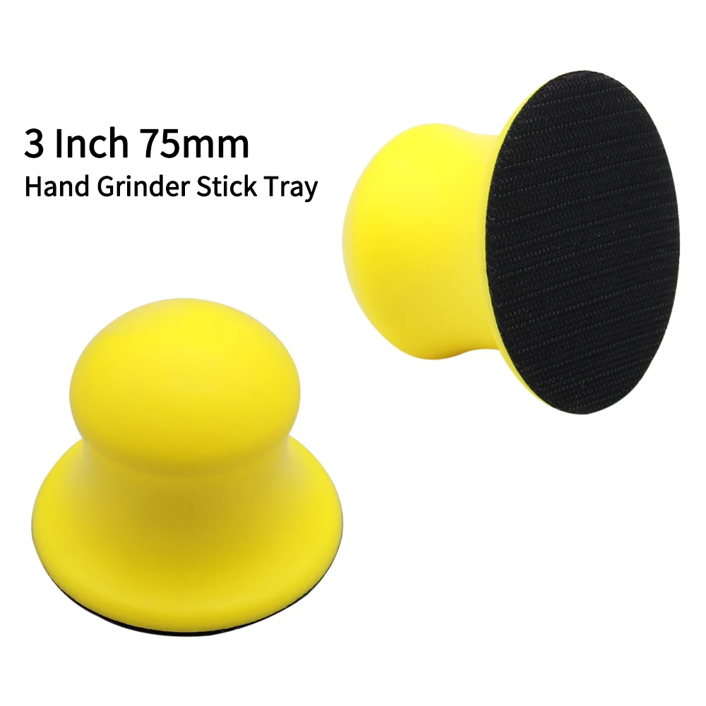 3-Inch 75MM Grinding Pad Car Polisher Hand Block Automotive Refinish Polish Plate Sanding Disc Auto Care Backing