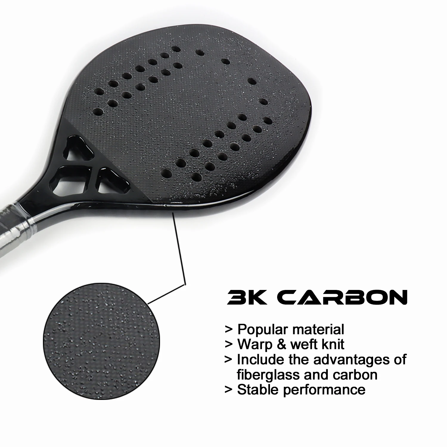 KEVLAR-Carbon Beach Tennis Racket EVA Soft Memory Foam Core 3K 12K 18K tennis racket