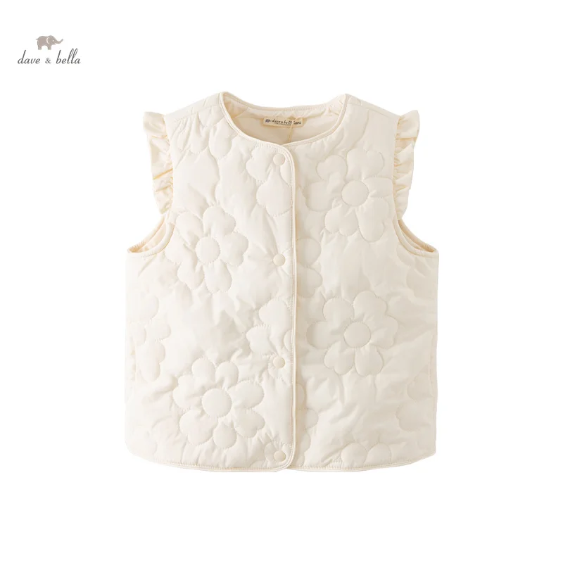 Dave Bella Children Cotton Vest Tank Top Clothes Autumn Girl's Cute Charm Sweet Fashion Casual Party Outdoor DB4236958