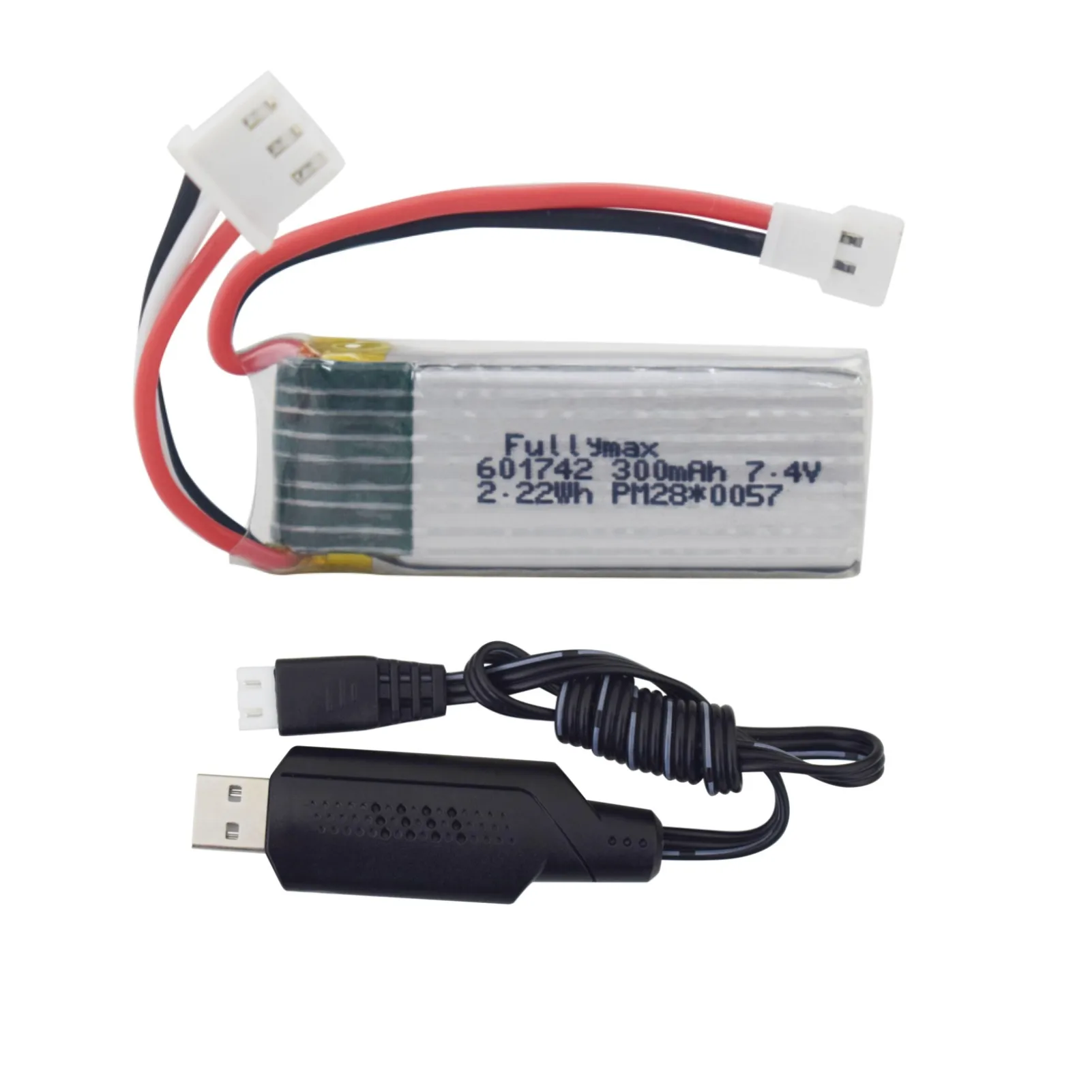 

Литиевая батарея 7,4 в 300 мАч с USB-кабелем для зарядки для WLToys F959 XK DHC-2 A600 A700 A800 A430, запасные части для дистанционного планера