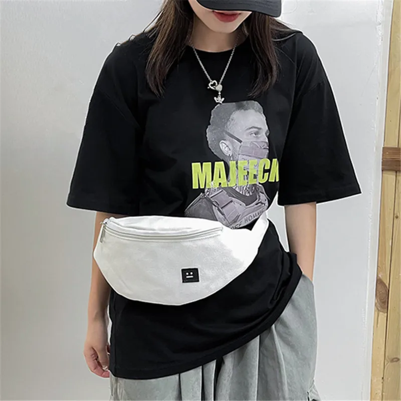 Chic Canvas Chest Crossbody Bag Street Leisure Shoulder Bag, Sports Travel Outdoor Waist Bag, Phone Pouch Suitable for Daily Use