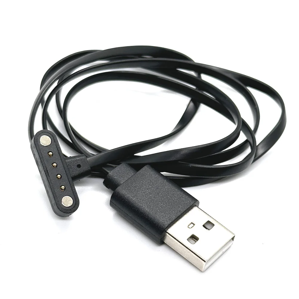 

4-Pin 9mm Magnetic buckle type Charging Cable Apply to Child Smart Watch USB Interface Emergency Backup Chargers for W668/K7