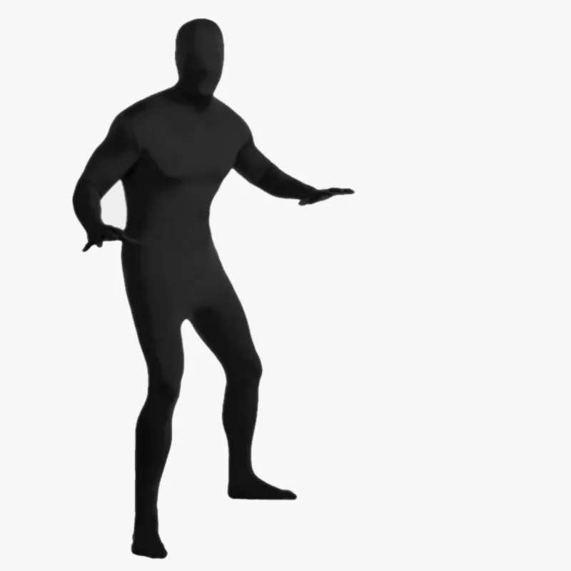 Cosplay Costume Black Zentai Full Bodysuit for Men Women Halloween Carnival Cosplay Custome Skin Tight Jumpsuit Spandex Body Suit