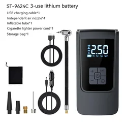 Portable Wireless Air Compressor & Tire Inflator with LCD Display (Powered and Wired)