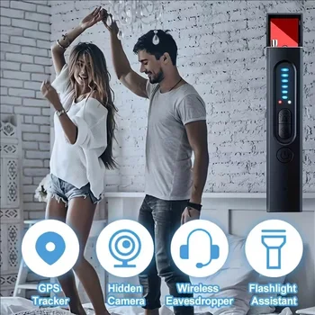 Hidden Camera Detector Anti-Spy Car GPS Tracker Listening Device Bug RF Wireless All Signal Scanner Gadget Security Protection 3
