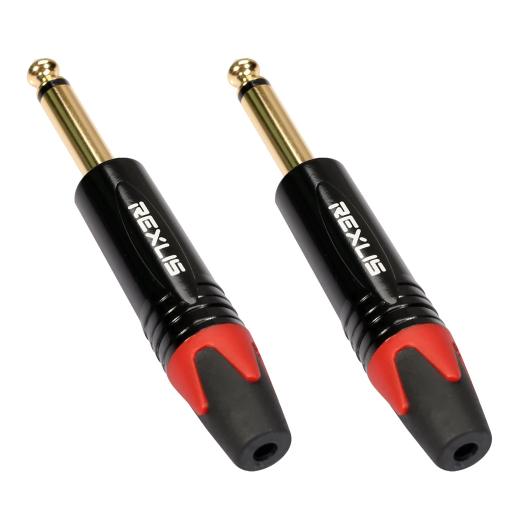 6.35 mm stereo jack plug for DIY audio soldering for microphone guitar