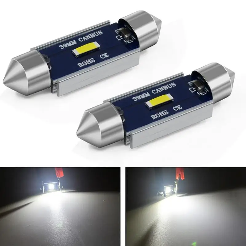 

For Roof Floor Trunk Light White 600LM 6500K 1860 CSP LED Car Lamp Repair Part, Festoon 36mm 39mm 41mm Reading Lights Assembly