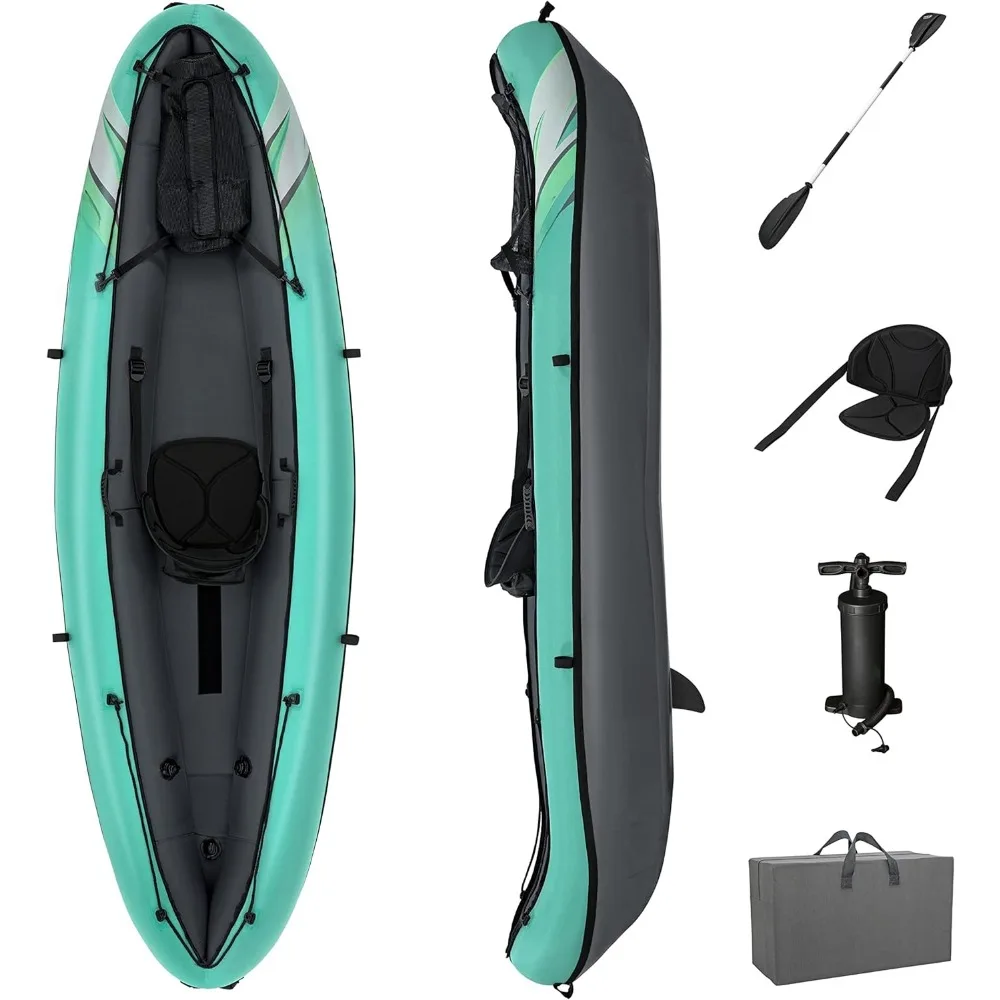 

Inflatable Kayak, Set Includes Seat, Paddle, Hand Pump, Storage Carry Bag Great for Adults, Kids and Families Inflatable Kayak