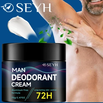 SEYH Men's Antiperspirant Deodorant Cream - 72-Hour Freshness with Mint & Hyaluronic Acid Suitable for All Skin Types Low Allerg 1