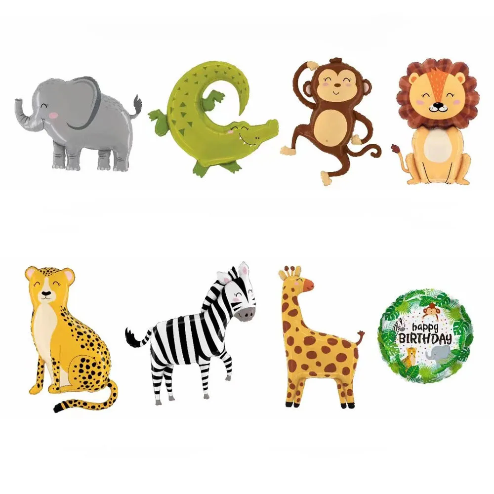 Cartoon Animal Aluminum Balloons - Fun Party Decorations for Kids' Birthday Celebrations