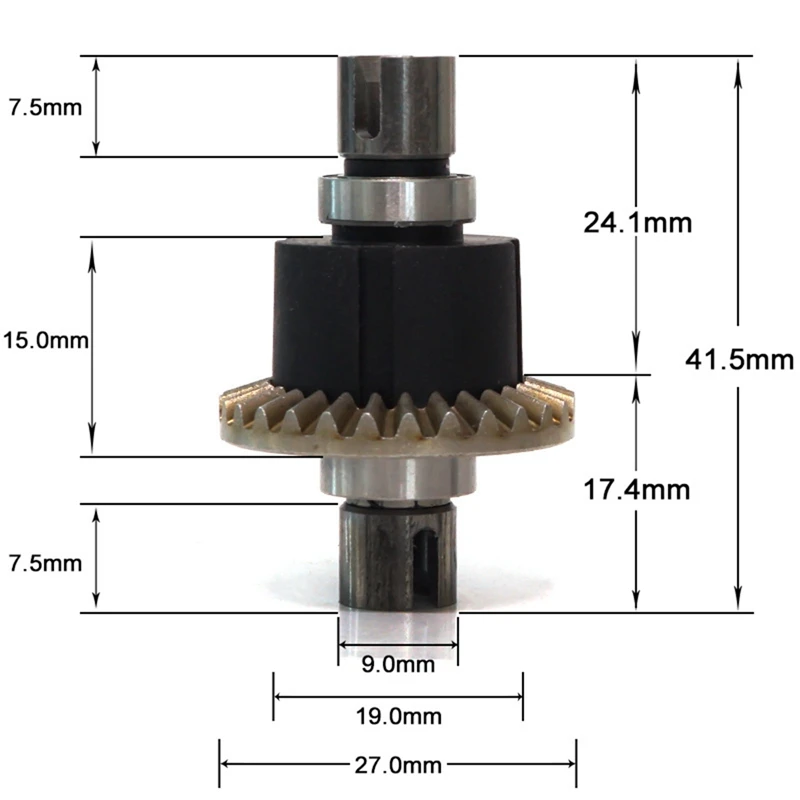 New-2 Set Metal Differential And Gearbox For SG1603 SG1604 SG1605 UDIRC UD1601 UD1602 UD1603 1/16 RC Car Upgrades Parts