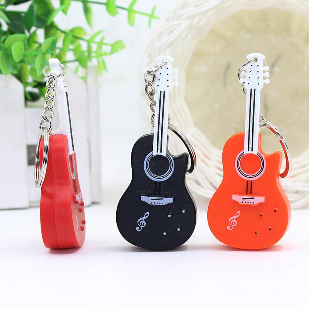 

Guitar Keychain Chains Women Keyring Backpack Pendant Wallet Matching Keychains Music Purse Charms