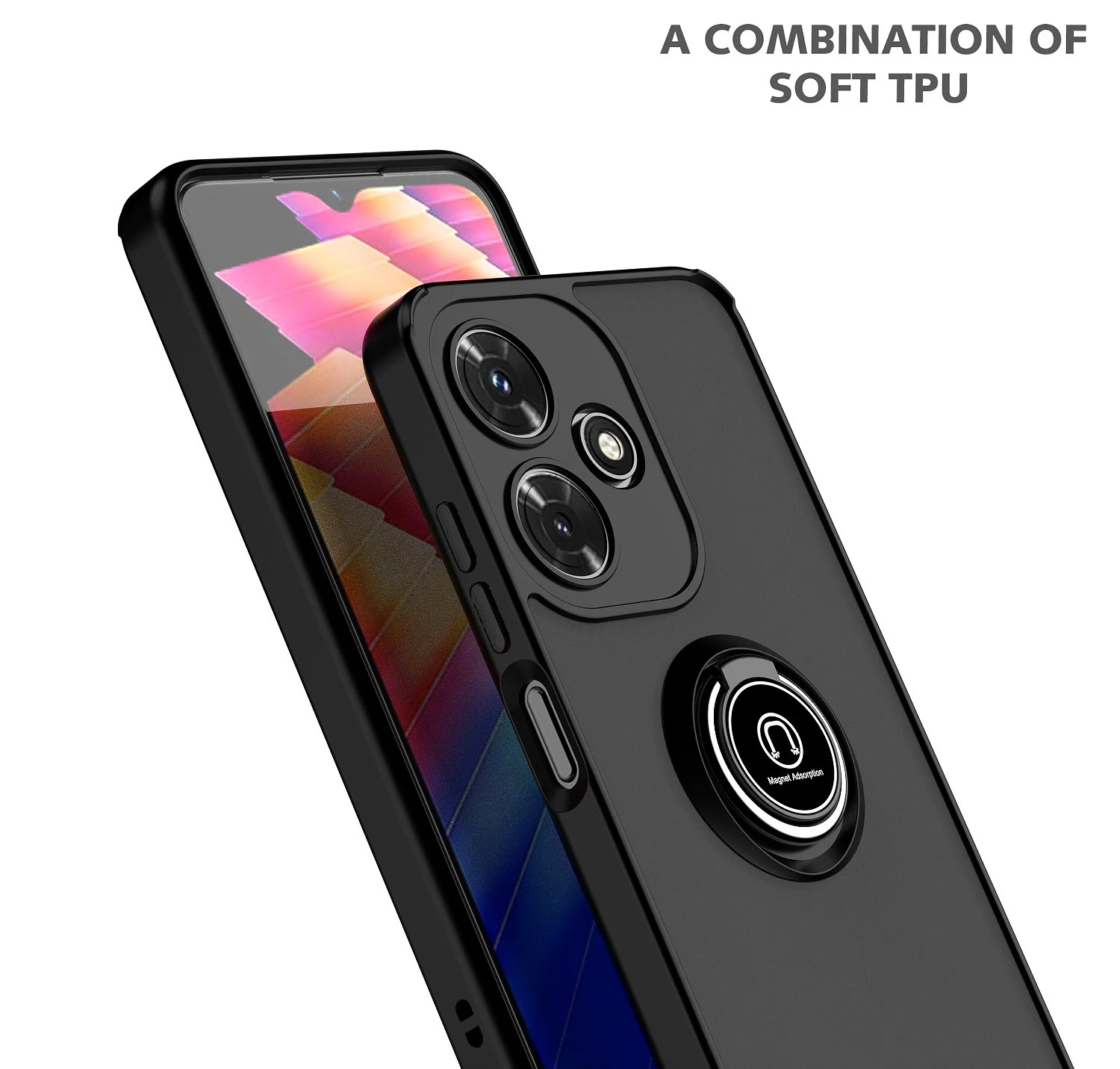 Armor Case For Infinix Pro 5G Note 12 2023 Hot 30 20 10 Play 30i 12i 20S 11S NFC Cover Ring Holder Stand Coque Funda_voghion.com