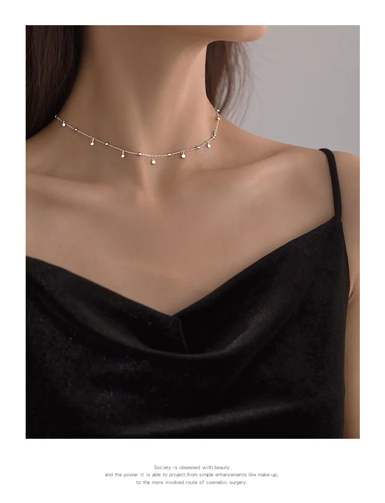 925 Sterling Silver Necklace Geometric Design