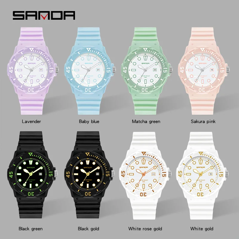 SANDA Casual Fashion Quartz Womens Watches Luxury Brand Women Simple Clock 50M Waterproof High Quality Watch Gift Reloj Mujer