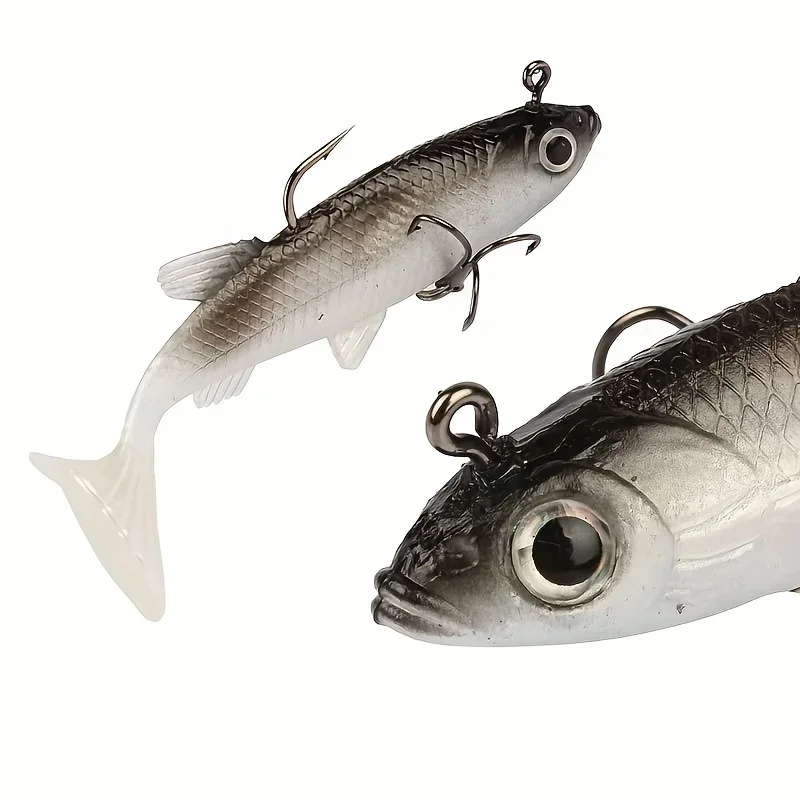 Fishing Lure 5pcs/Lot Bass Killer Lure Jig Hook Silicone Soft Bait Swimbait Fishing Wobblers Artificial Rubber Baits Pike Carp Trout Tackle