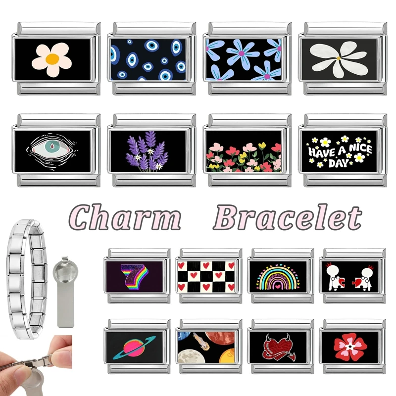 Stainless Steel Charm Bracelet for DIY Jewelry Making