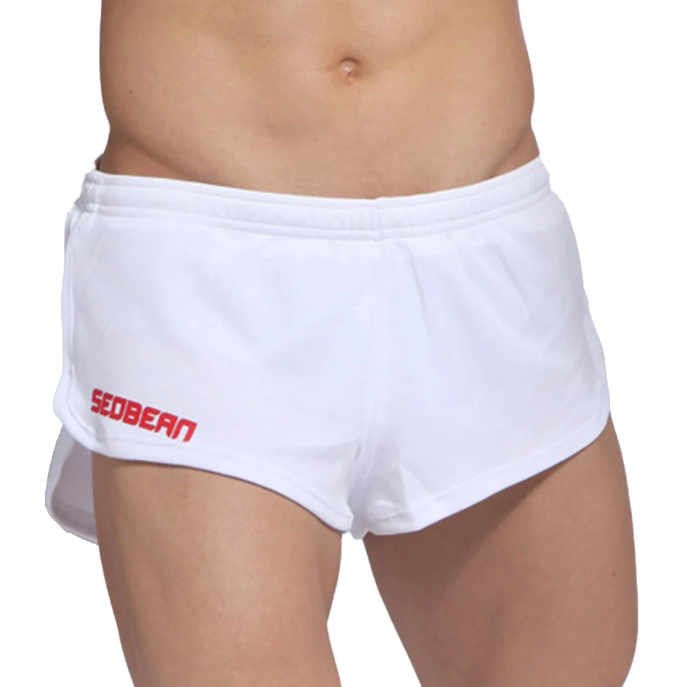 1pc New Men's Sport Home Boxers Shorts Underwear Low-rise Loose Solid Color Briefs Comfortable Casual Shorts Men Panties