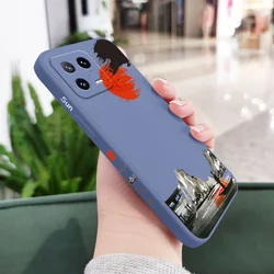 Admire The Moon Liquid Silicone Phone Case for 12(12X) (Light Blue)