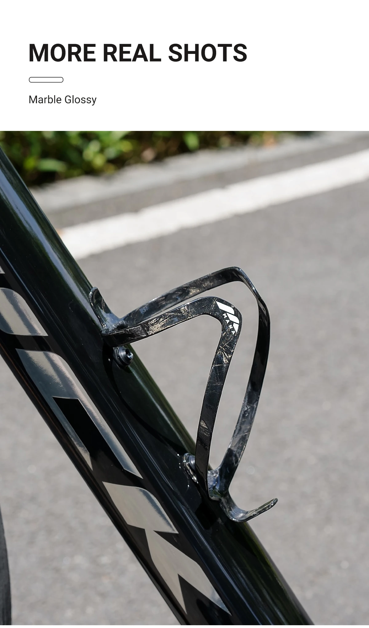 MANA 12g Marmormuster Voll Kohlefaser Fahrrad Flasche Käfig + Aluminium Legierung Schrauben für Straße / MTB / Kies / TT Big Save – Detail 10