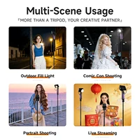 MT80 Heavy Duty Aluminum Alloy Tripod Light Stand with Quick Release Plate, for Camera Phone Video Light, Foldable & Portable - Image 5