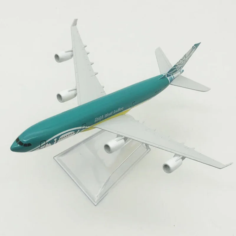 16CM Caribbean Airlines A340 수공예품 및 장난감 직접 판매 합금 수송 항공기 모델 완성 기념품 장난감 선물