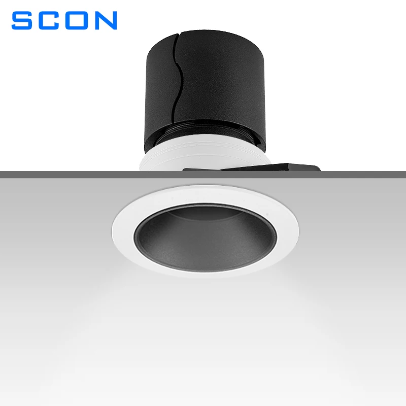 

SCON Anti-glare COB LED Recessed Spotlight High Cri Ceiling Light Lamp 7W/12W AC110-240V LED Downlight Living Room Lights