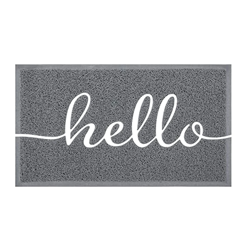 

Улучшенный дверной коврик для улицы и помещения, напольный коврик Hello, нескользящий коврик, ультравпитывающий грязь, легко чистящий передний коврик