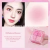 4 Square Grid Face Blusher Vibrant Orange Makeup Blush Palette Cheek Contour Blush Powder Matte Blusher Korean Makeup Tint Blush 3