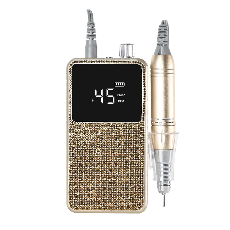 45000RPM Electric Nail Drill Machine Professional Nail polisher with Flash Diamond Decoration for Gel Portable Manicure tools 4