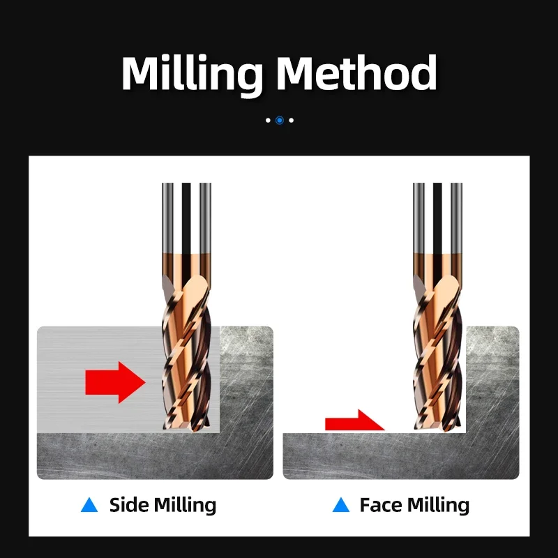 Tooleye Carbide End Mills Cutting Tool CNC Maching Alloy Coating Flat Metal Cutter 2/4 Flutes Tungsten Steel Milling Cutter