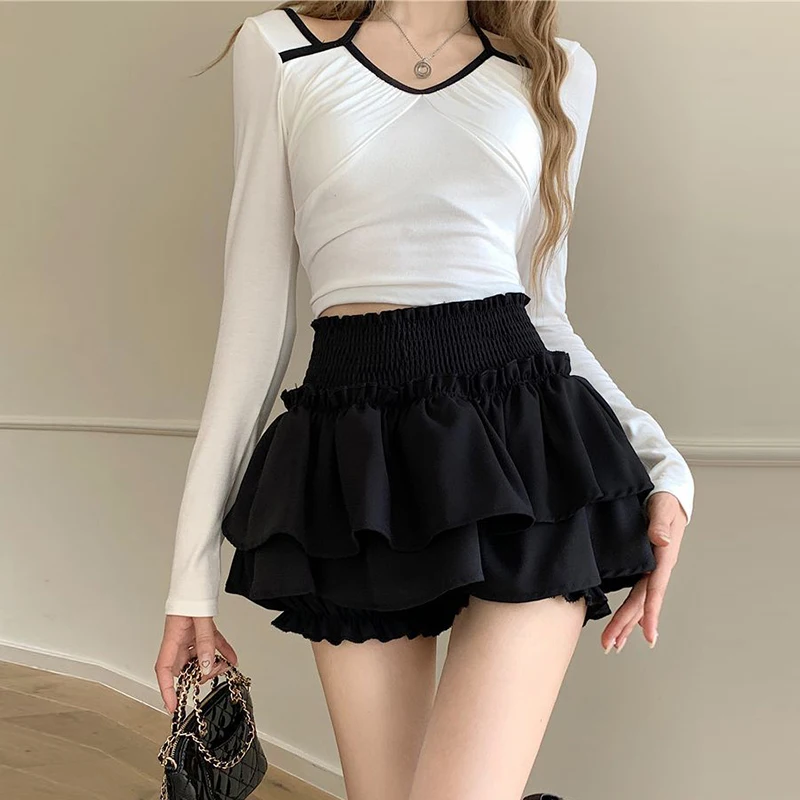 Jupe longue femme - Taille haute - Coupe portefeuille asymétrique