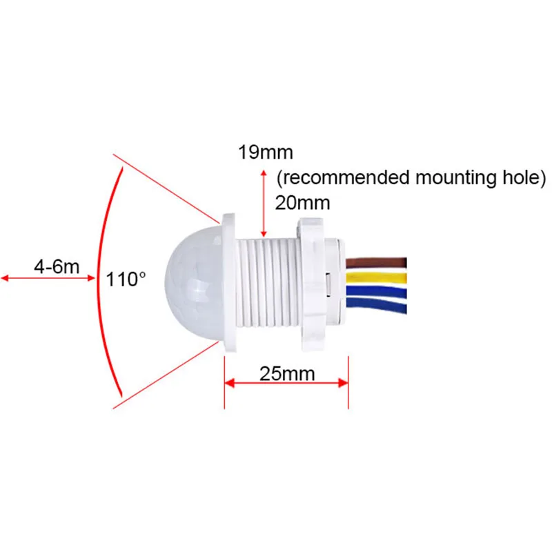 110V 220V Motion Sensor Mini Pir Infrared Smart Switch Smart Home Human Body Automatic Night Lamp