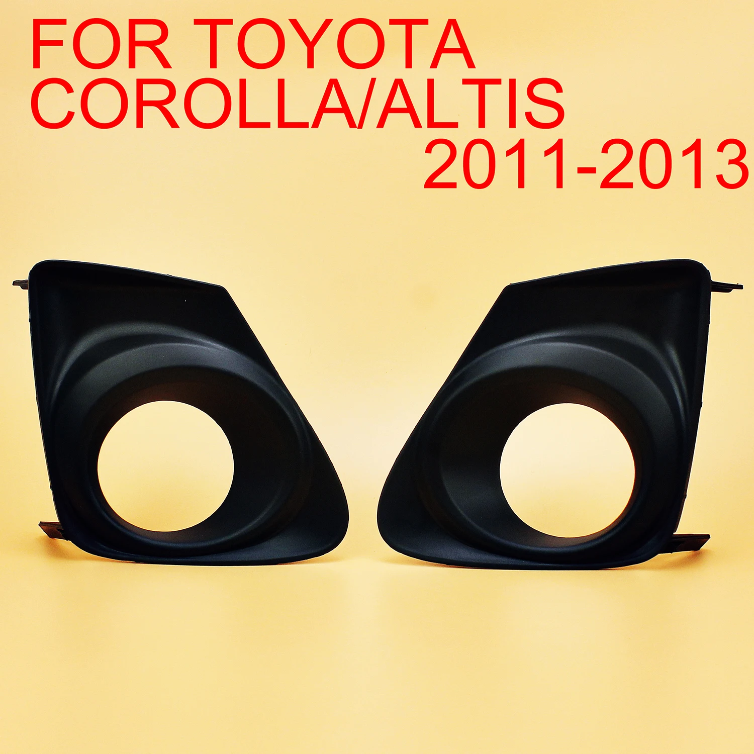 

Для Toyota Corolla / Altis 2011 2012 2013 черный бампер противотумансветильник рамка облицовочная крышка/1 пара правая + левая сторона
