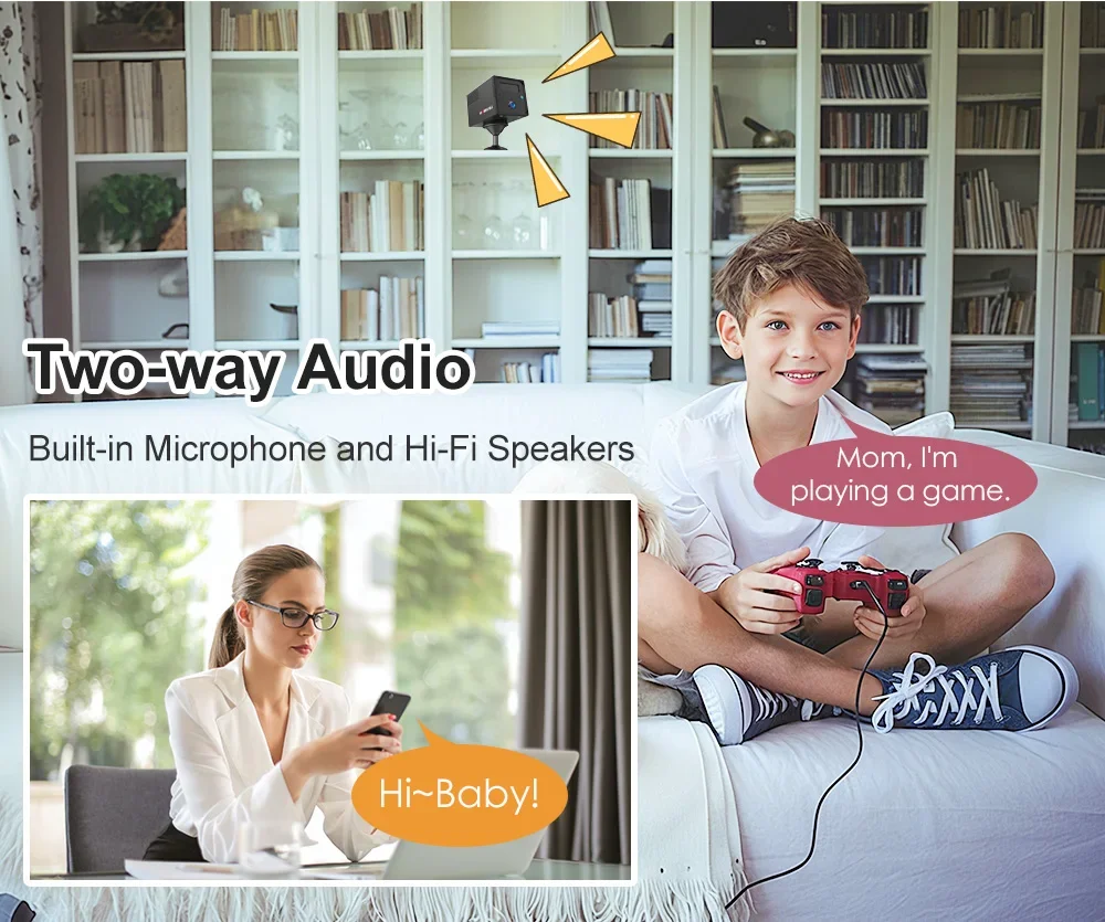 4MP Mini Battery Camera 4G/WiFi Indoor Security Camera Wireless Surveillance Cam