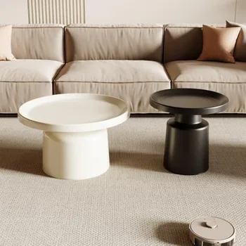 Modern Coffee Table Set 26.8 and 18.9 Round Coffee Table Coffee Table for Whole or Side Table End Table for Alone in Living Roo 5