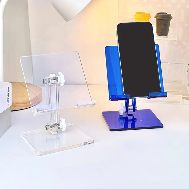 

Acrylic Tablet Stand Desktop Adjustable Folding Transparent Holder For Pad Cell Phone
