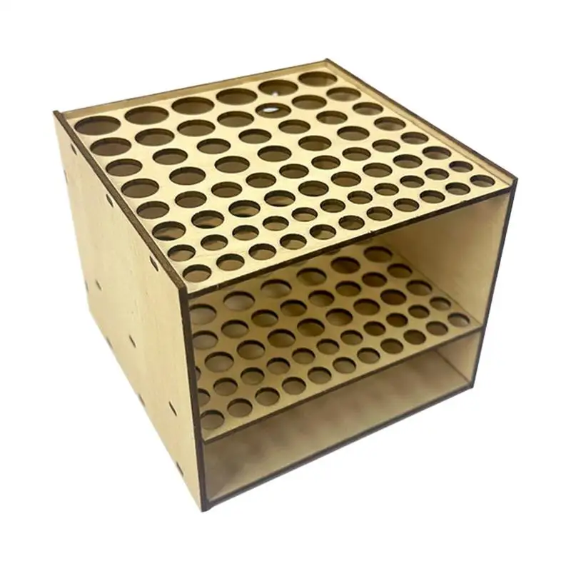 Painting Brush Pen Storage Holder 67 Holes Wooden Stand Organizer Rack Drawing Supplies Paint Pencil & Brush Organizer Tray Rack paintbrush holder,storage rack holder,pen holder storage box