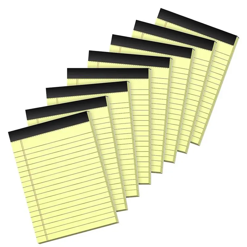 Ss-8PCS 노트북 패드 8.5 X 11인치 쓰기 패드, 넓은 줄이 있는 노트패드..