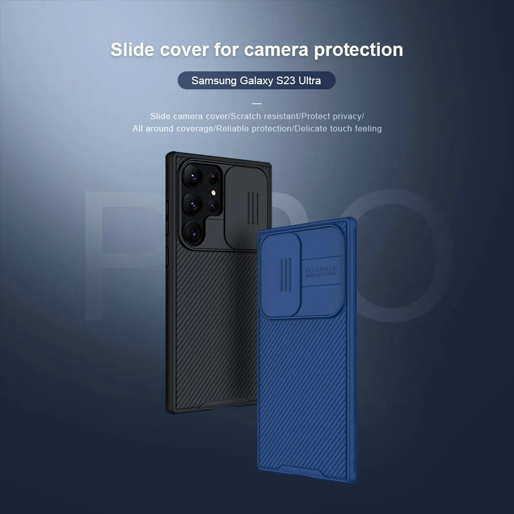 NILLKIN Case For Samsung S23 Ultra S23Plus Camshield Pro Slide Camera Back Cover Impact Resistant For Samsung S23Ultra