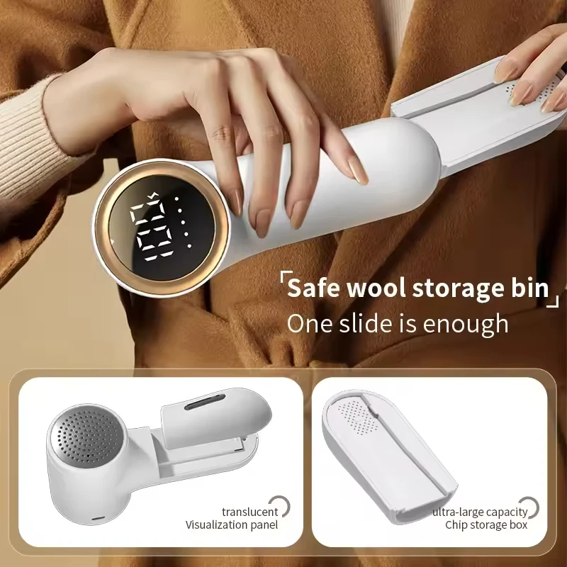 USB Rechargeable Electric Lint Remover Intelligent Digital Display Hairball Trimmer Portable Clothes Shaver 3 Gear Razor 5