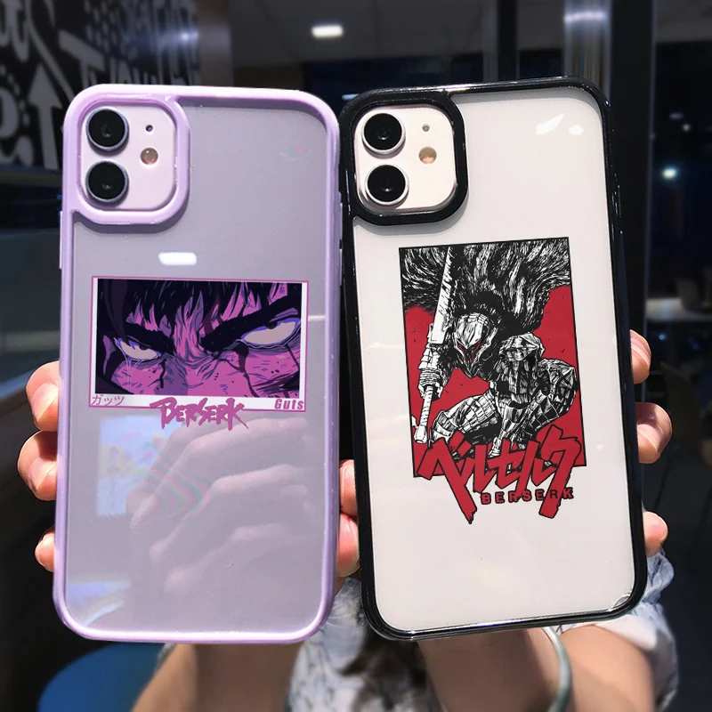 Противоударный чехол для телефона с Аниме Berserk tritriswordsman iPhone 13 Pro MAX 11 12 XR XS 7 X SE20 8Plus
