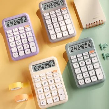휴대용 간단한 기계식 키보드 컴퓨터 계산기, 학생용 귀여운 고가 전자 계산기, 단색, 신제품