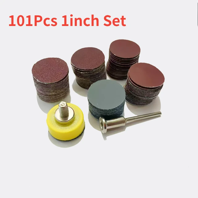 KIT DE 25MM Disques Abrasifs, 100 Pièces Disque De Ponçage De