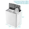 Washing Machine Twin Tub with Built-in Drain PumpSemi-automatic Twin Tube for Apartment  Dorms RVs  Camping and More 6