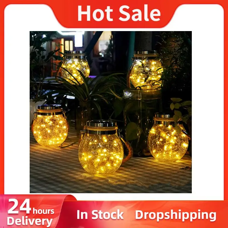 30LEDsSolarNightLightCrackLightOutdoorsWaterproofBallGlass