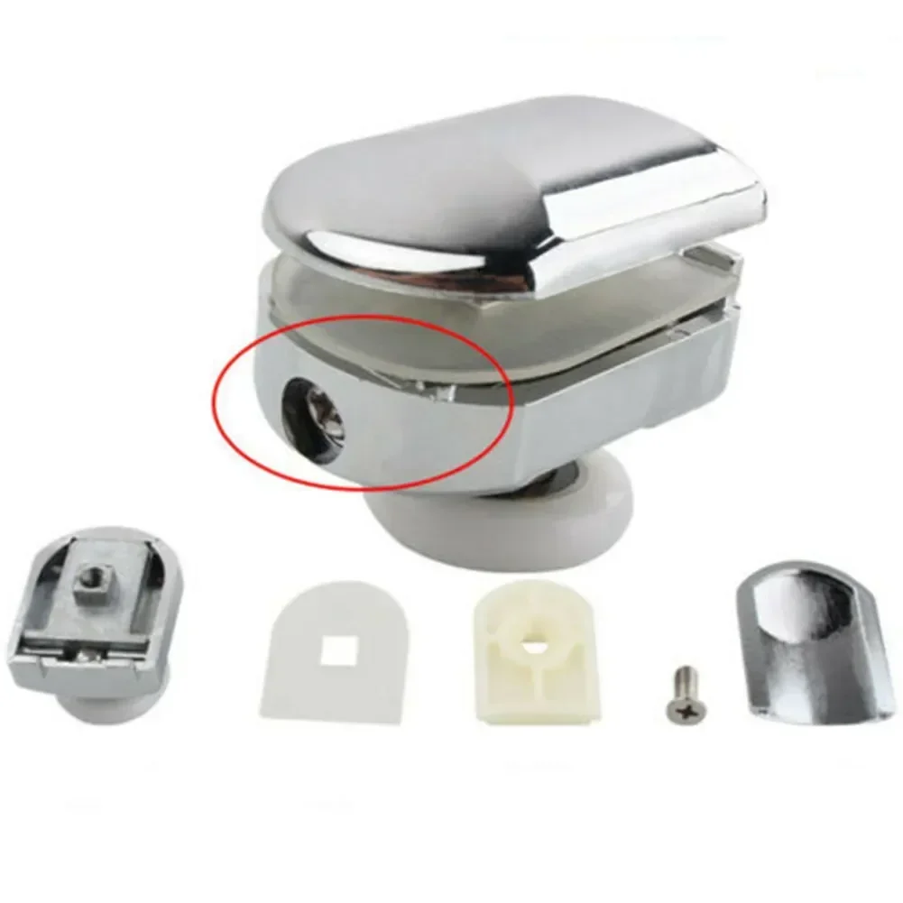 4pcs Shower Door Rollers Zinc Alloy Single Shower Door Roller Runners Wheels Pulleys 25mm Glass Sliding Pulley Home