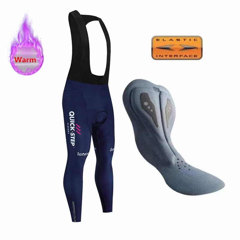 Italy Winter Thermal Pants Quick Step Men Cycling Team Bike Fleece Bicycle Trouser Tight MTB Wear Pantalone Ciclismo Invernale