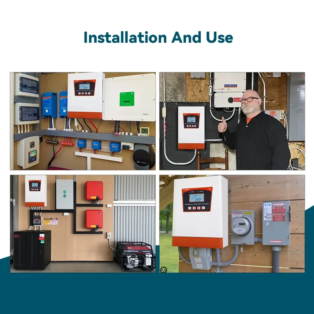 6KW Doppio MPPT Sistema Ibrido di Energia Eolica di Ricarica Regolatore Solare 12V 24V e 24V 48V Regolazione Automatica Energia Eolica Domestica - immagine 6